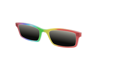The Polarized Rainbow Gradient Sun Top - Angle Top Thumbnail - Pair Eyewear