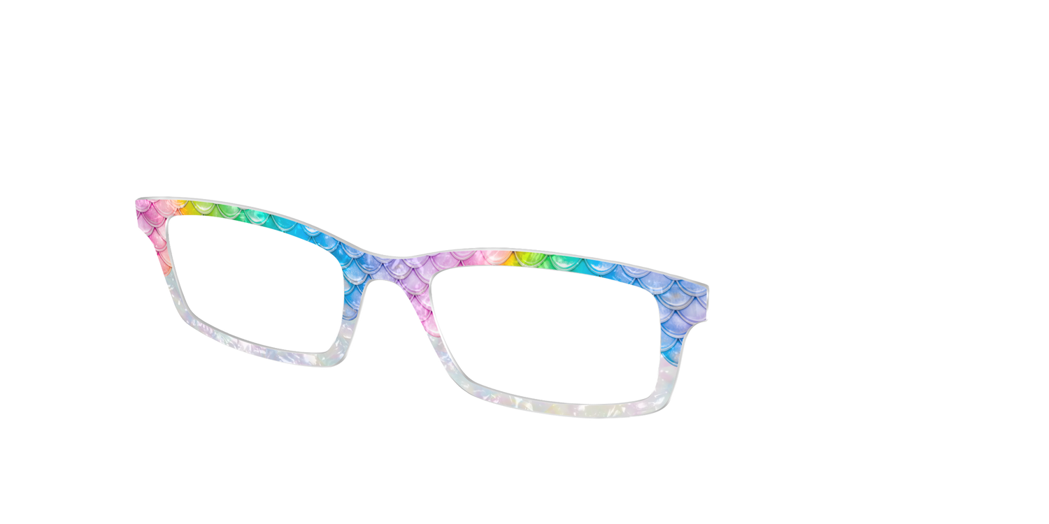 The Rainbow Pearl Scales Crystal - Angle Top Image - Pair Eyewear