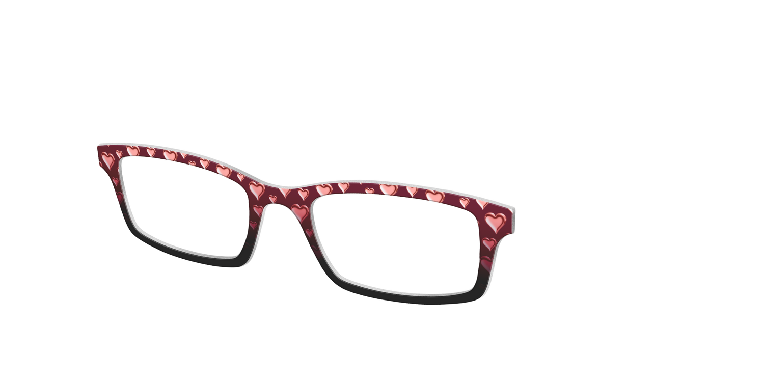 The Rose Gold Chrome Hearts - Angle Top Image - Pair Eyewear