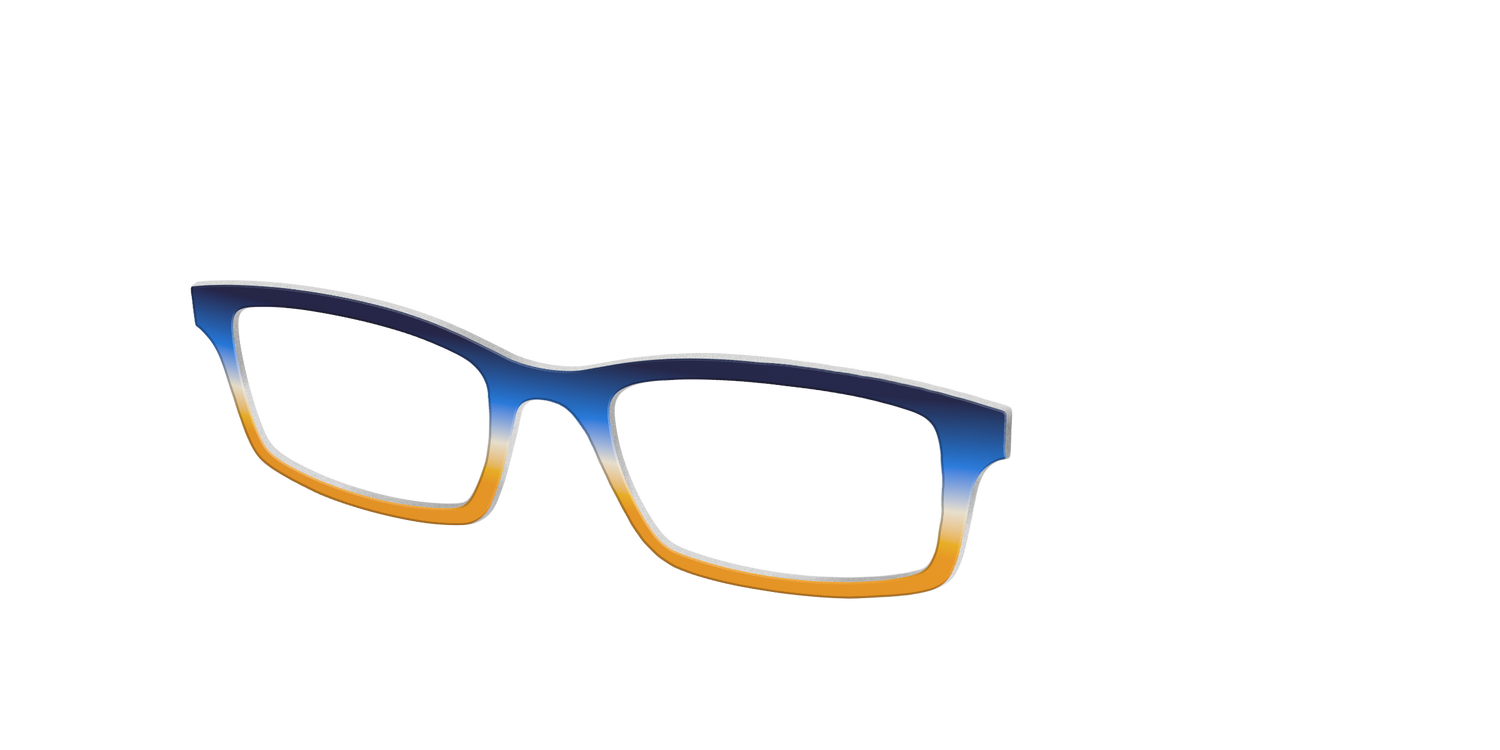 The Royal Blue to Gold Gradient - Angle Top Image - Pair Eyewear