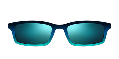 The Polarized Royal Blue to Seafoam Gradient Sun Top - Front Top Thumbnail - Pair Eyewear