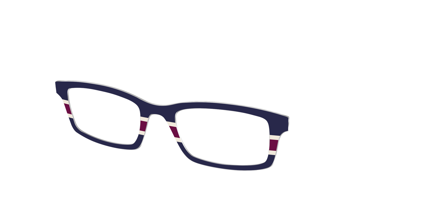 The Rugby Stripes - Angle Top Image - Pair Eyewear
