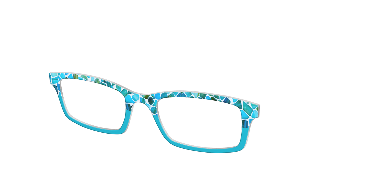 The Sea Glass Split - Angle Top Image - Pair Eyewear
