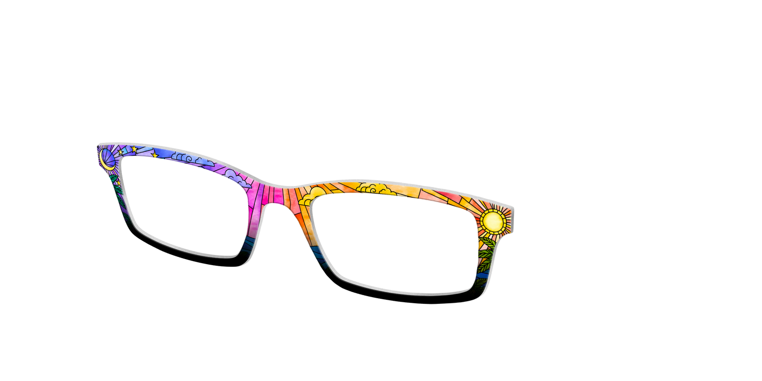 The Seaside Stained Glass - Angle Top Image - Pair Eyewear