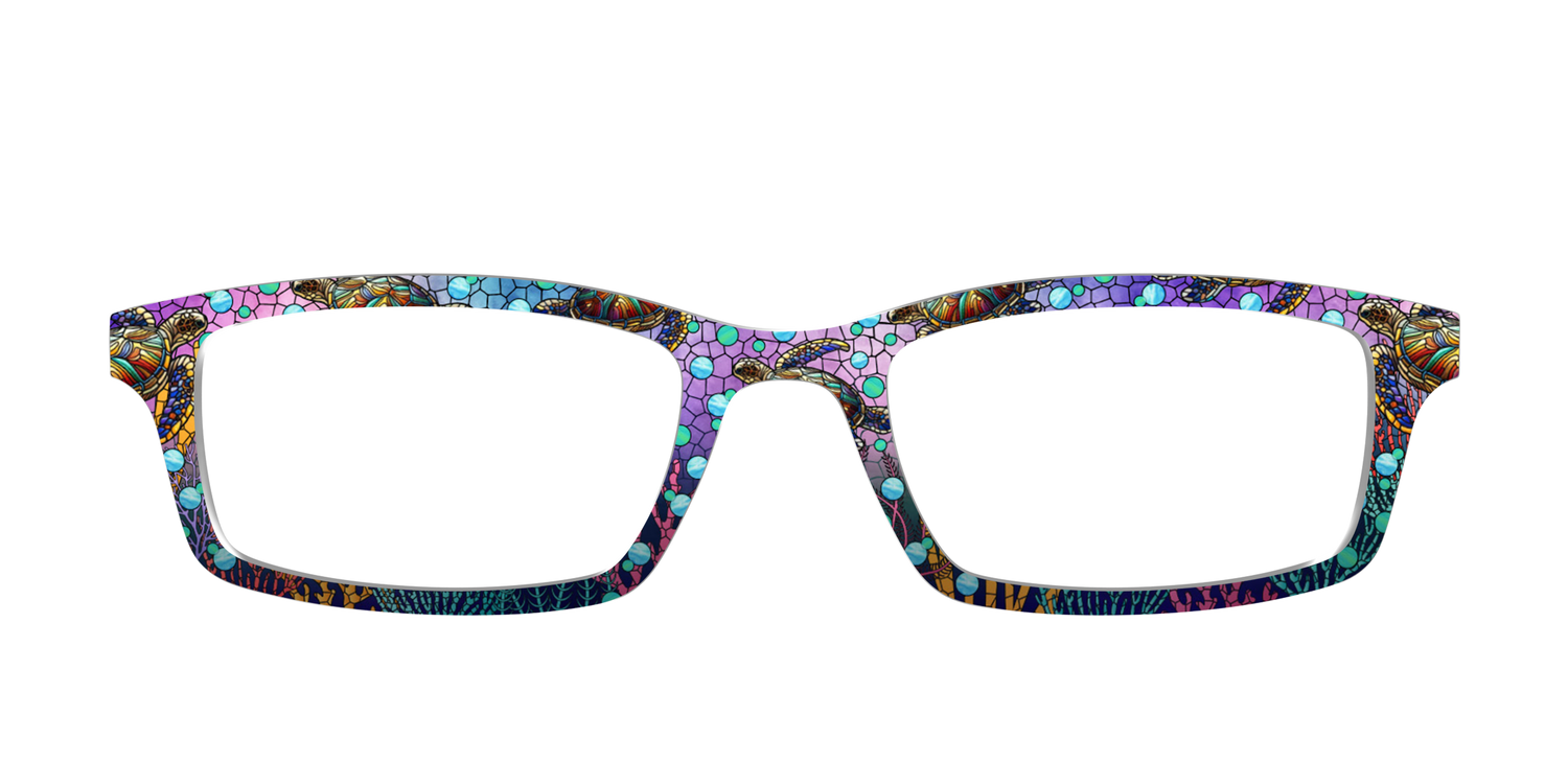 The Sea Turtle Stained Glass - Front Top Image - Pair Eyewear