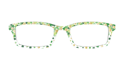 The Shamrock Foil Confetti Crystal - Front Top Thumbnail - Pair Eyewear