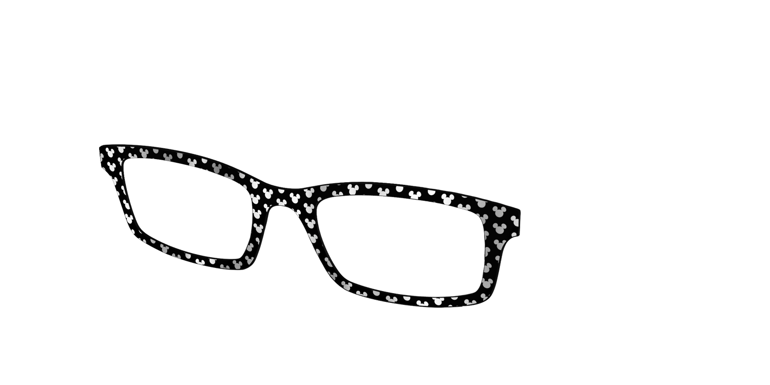 The Silver Foil Mickey - Angle Top Image - Pair Eyewear