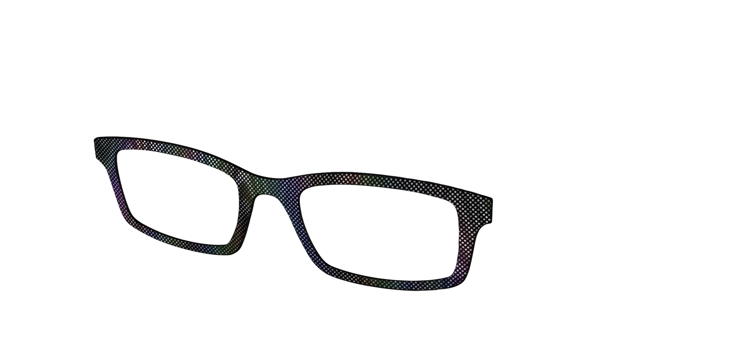 The Silver Iridescent Ripple - Angle Top Image - Pair Eyewear