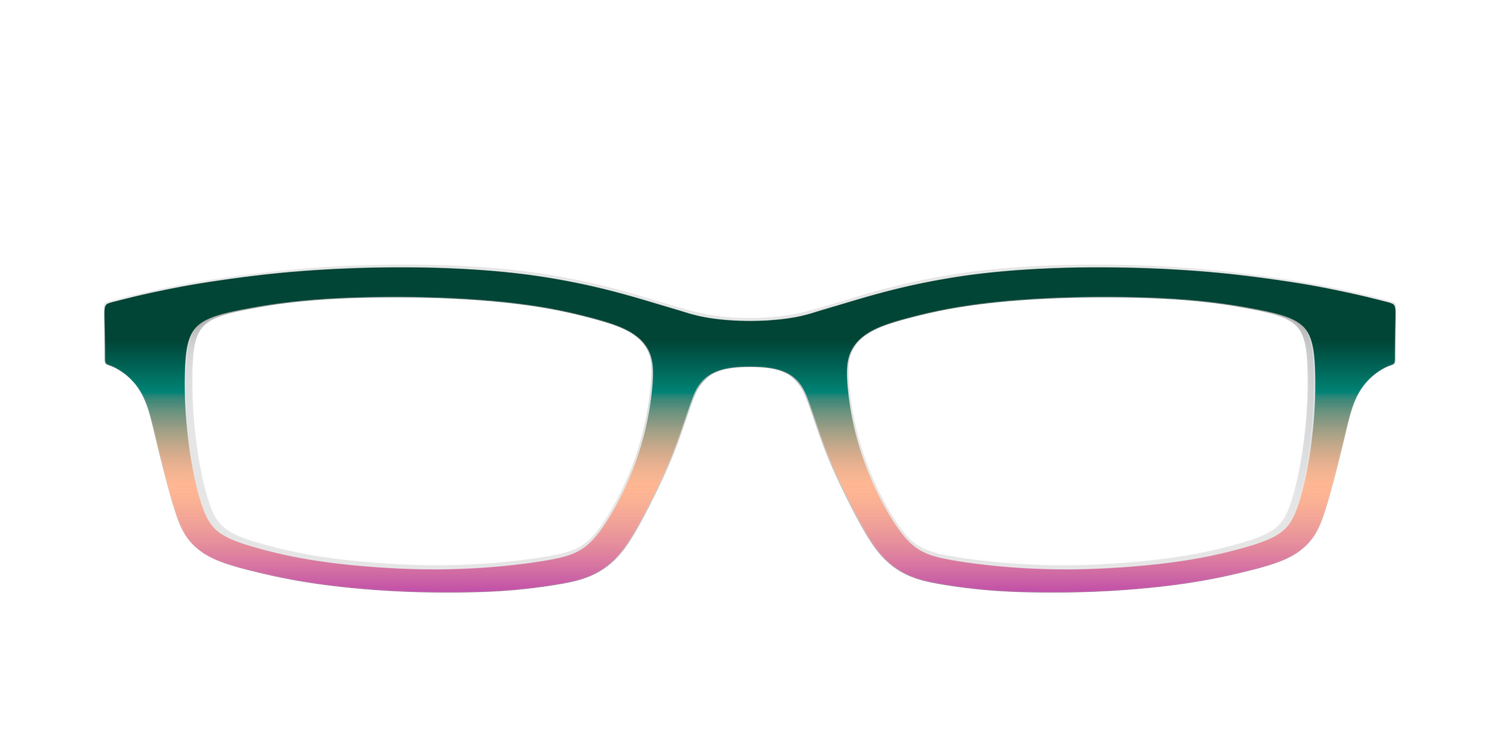 The Spruce to Rosewood Gradient - Front Top Image - Pair Eyewear