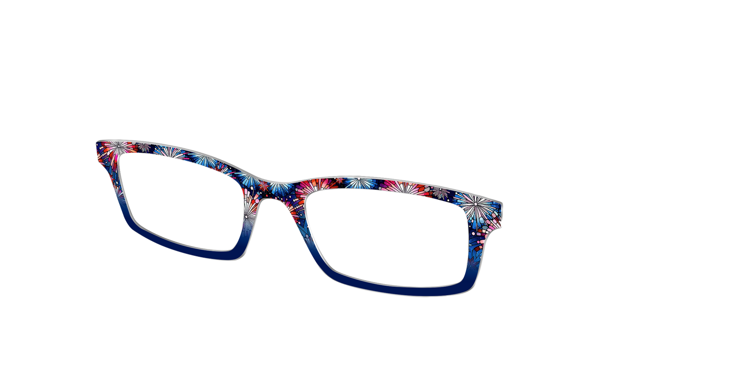 The Stained Glass Fireworks - Angle Top Image - Pair Eyewear