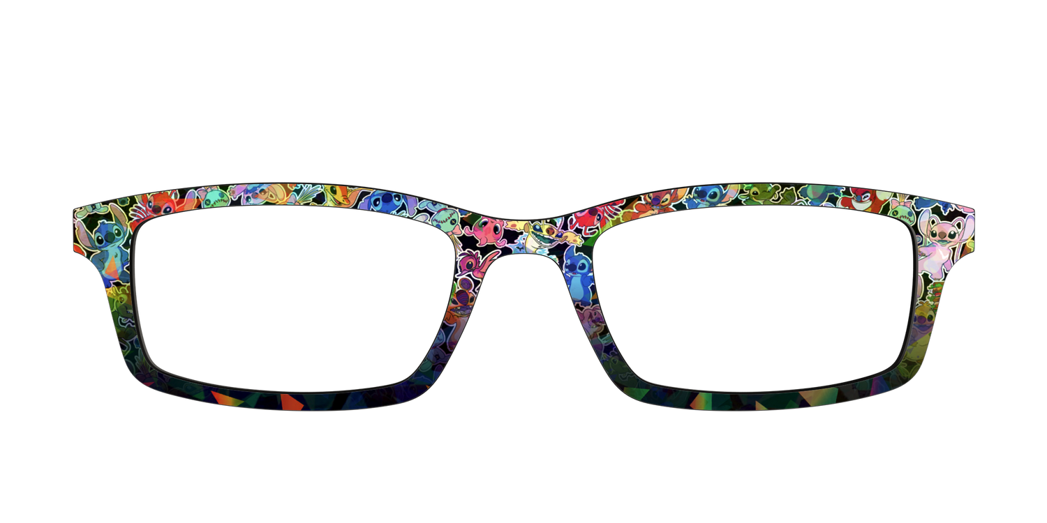 Stitch & Friends Sticker Holographic - Front Top Image - Pair Eyewear