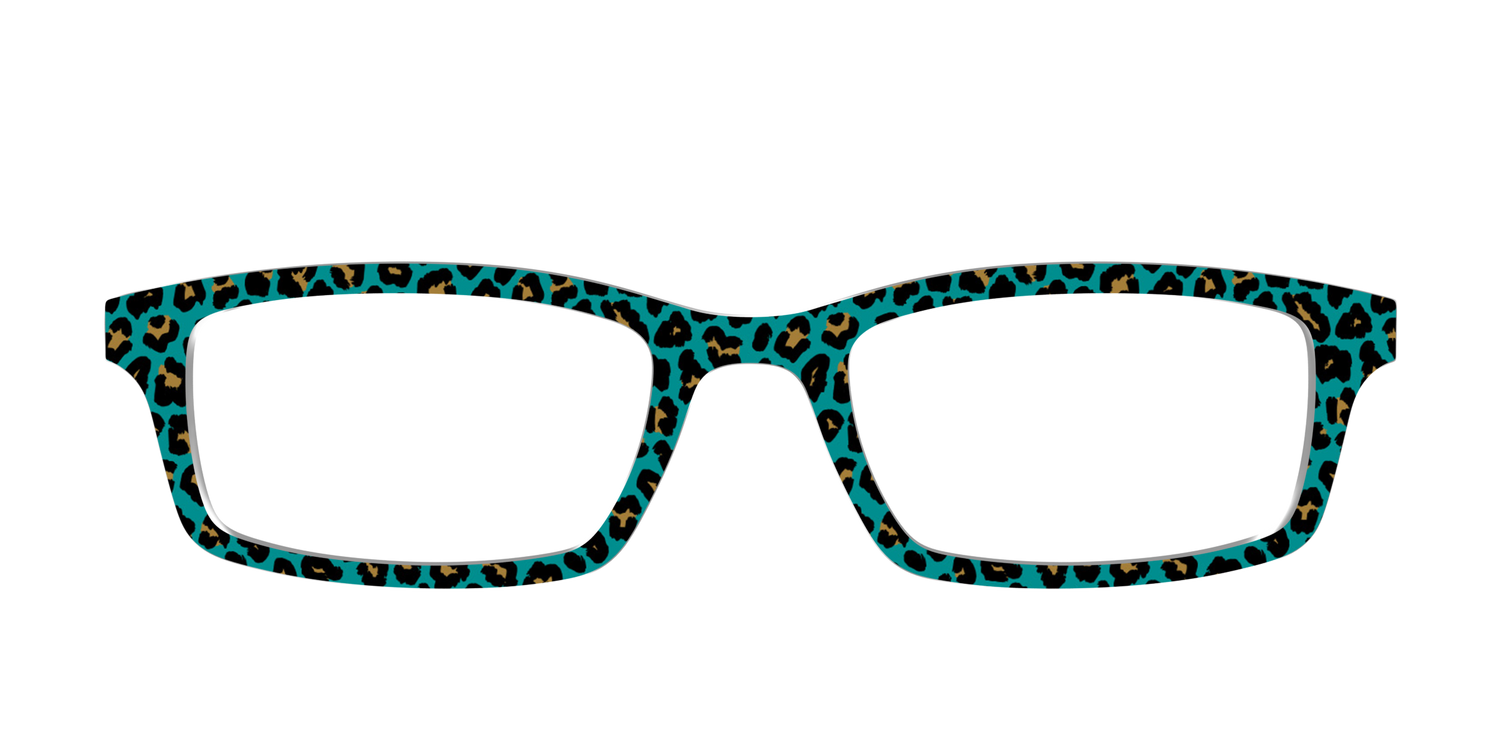 The Teal Leopard - Front Top Image - Pair Eyewear