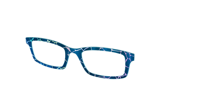 The Teal Shimmer Holographic Pool - Angle Top Thumbnail - Pair Eyewear