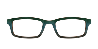 The Teal to Walnut Matte Check - Front Top Thumbnail - Pair Eyewear