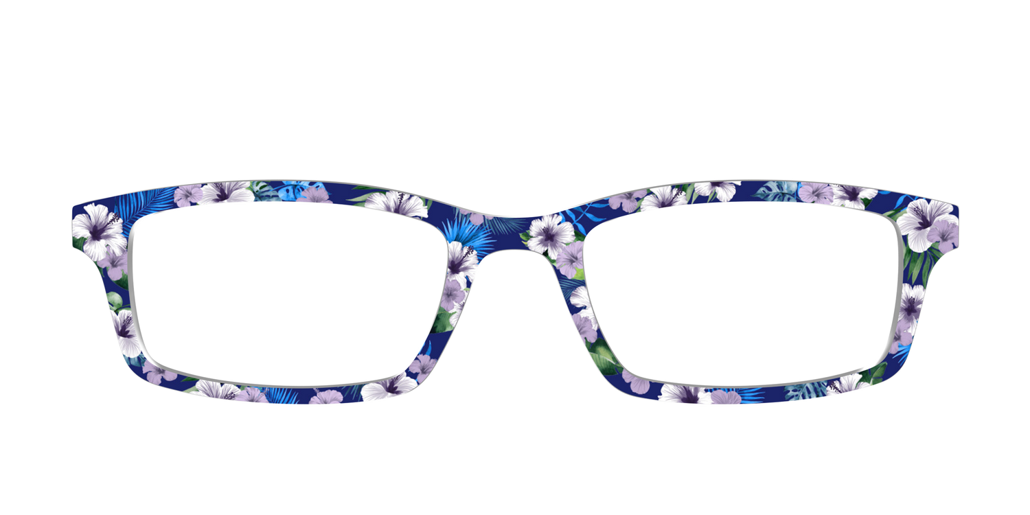 The Tropical Blue Blossoms - Front Top Image - Pair Eyewear