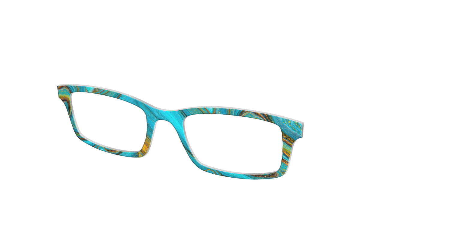The Turquoise Geode - Angle Top Image - Pair Eyewear