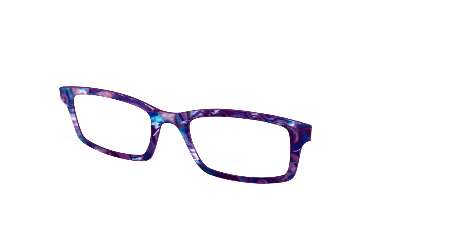 The Tyrian Purple Pearl Marble - Angle Top Image - Pair Eyewear