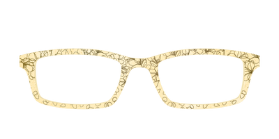 The Yellow Shimmer Petals with Gold Foil - Front Top Thumbnail - Pair Eyewear