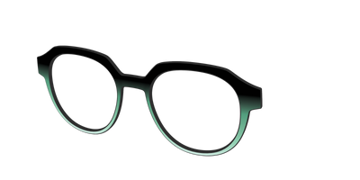 The Black to Spearmint Gradient - Angle Top Thumbnail - Pair Eyewear