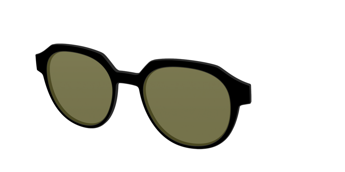 The Black with Green Racquet Sport lens - Angle Top Image - Pair Eyewear