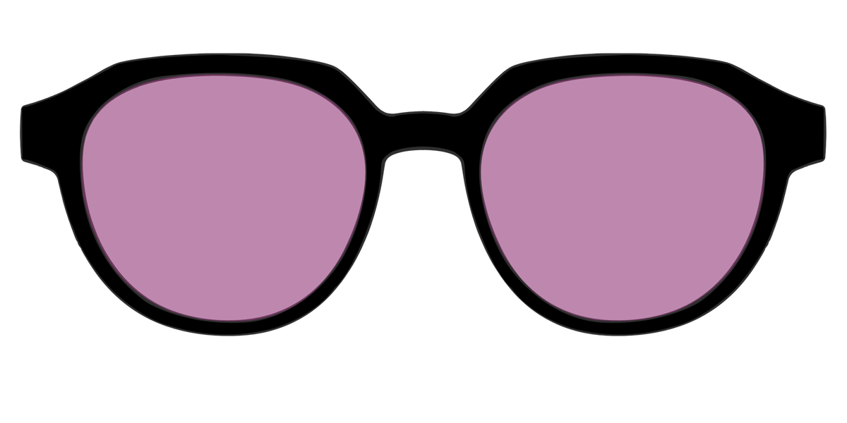 The Black with Pink Racquet Sport lens - Front Top Image - Pair Eyewear