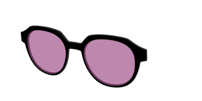 The Black with Pink Racquet Sport lens - Angle Top Thumbnail - Pair Eyewear