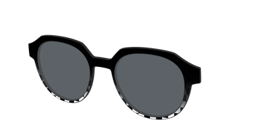 The Polarized Checkerboard Fade Sun Top - Angle Top Thumbnail - Pair Eyewear