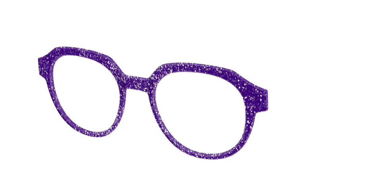 The Electric Purple Sparkle - Angle Top Image - Pair Eyewear