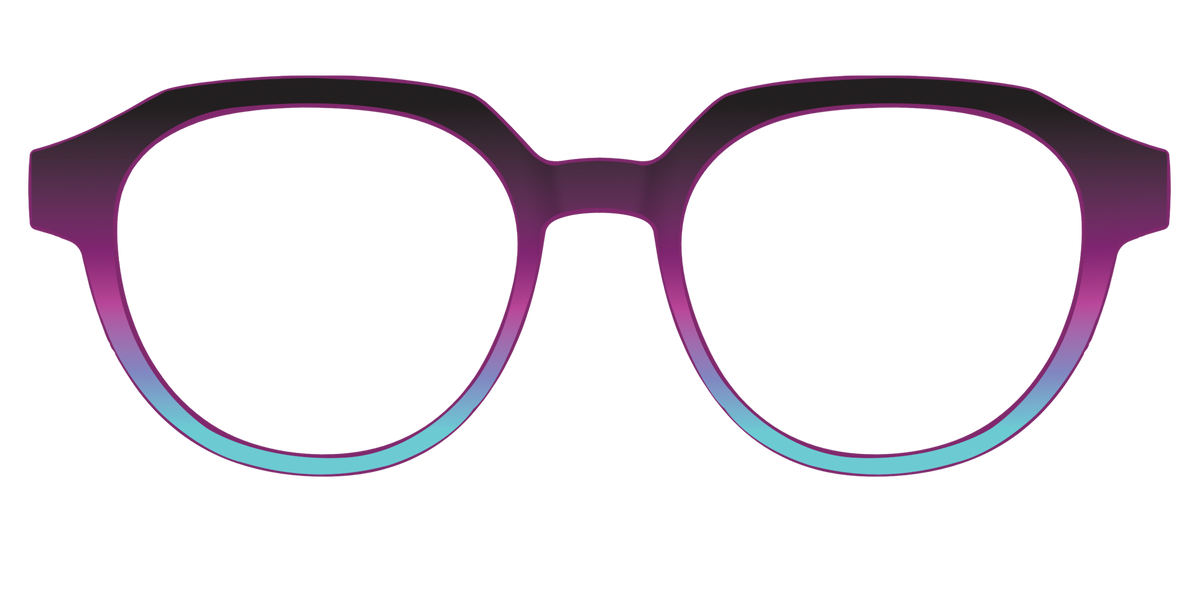 The Licorice to Seafoam Gradient - Front Top Image - Pair Eyewear