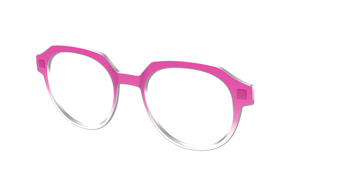 The Magenta Gradient Crystal - Angle Top Image - Pair Eyewear