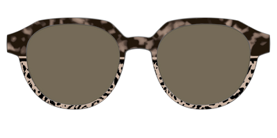 The Polarized Ink Blot Tortoise Split Sun Top - Front Top Thumbnail - Pair Eyewear