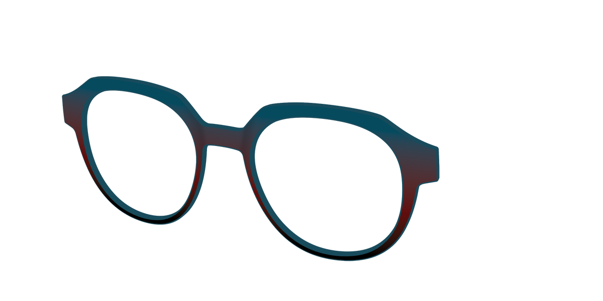 The Teal to Espresso Gradient - Angle Top Image - Pair Eyewear