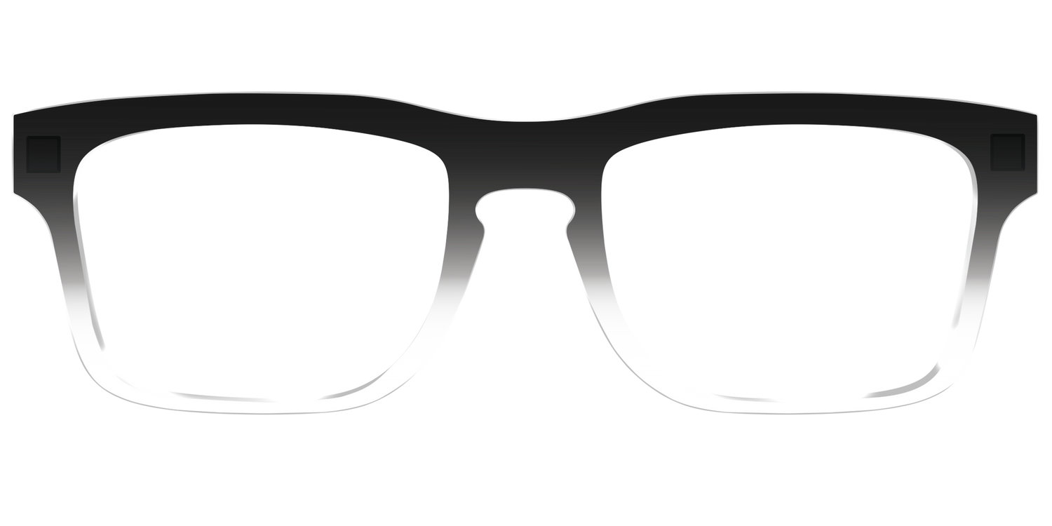 The Black Gradient Crystal - Front Top Image - Pair Eyewear