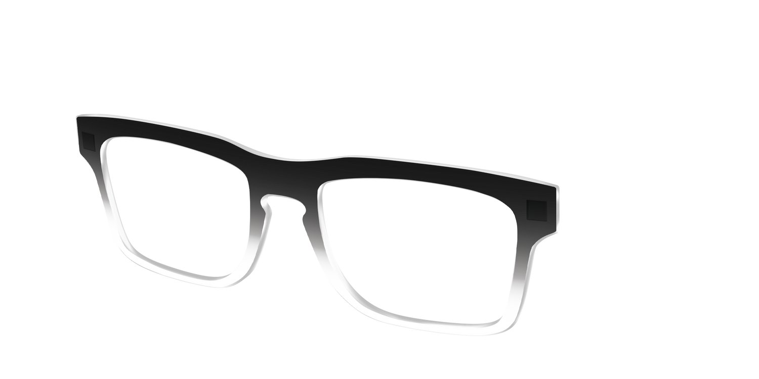 The Black Gradient Crystal - Angle Top Image - Pair Eyewear