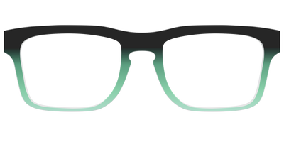 The Black to Spearmint Gradient - Front Top Thumbnail - Pair Eyewear