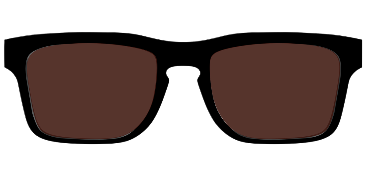 The Black with Brown Golf lens - Front Top Image - Pair Eyewear