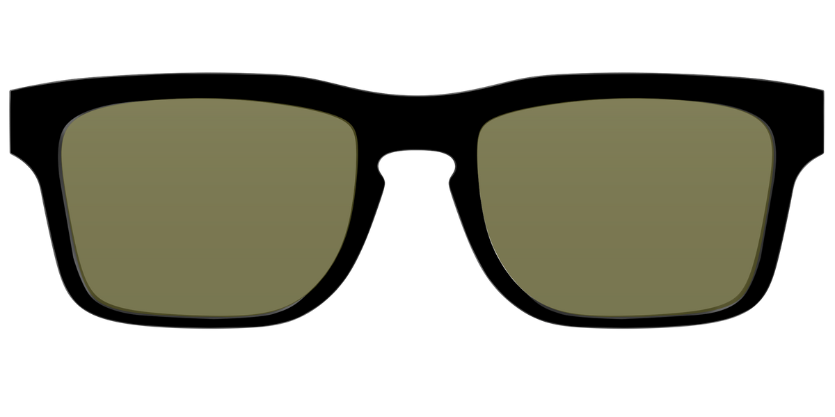 The Black with Green Racquet Sport lens - Front Top Image - Pair Eyewear