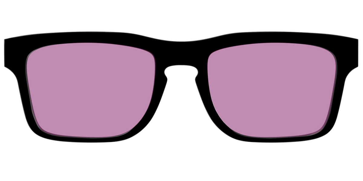 The Black with Pink Racquet Sport lens - Front Top Image - Pair Eyewear