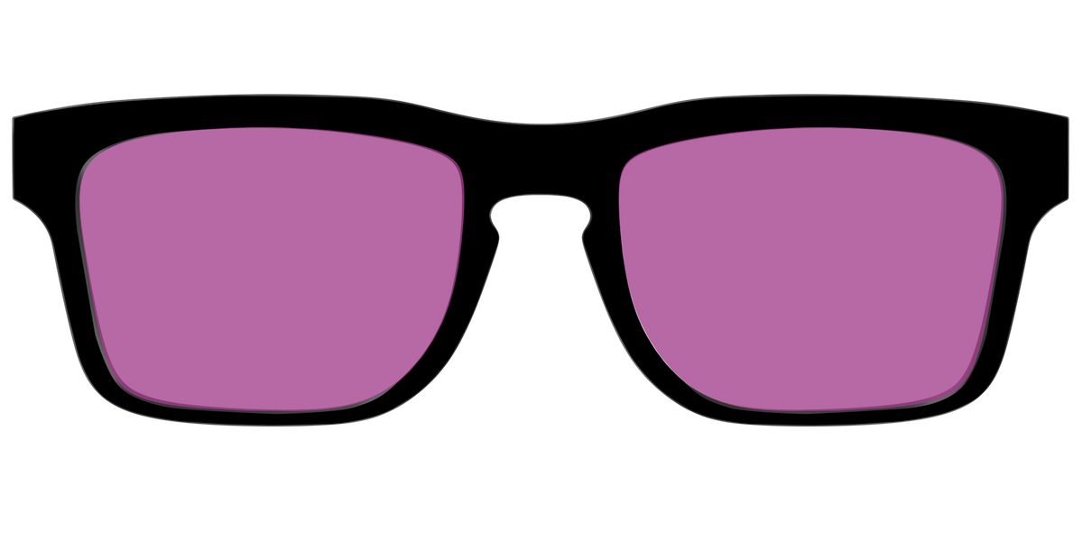 The Black with Violet Golf lens - Front Top Image - Pair Eyewear