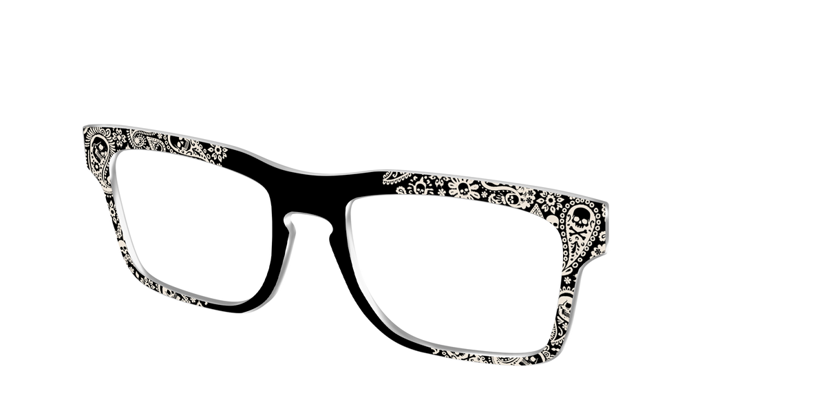 The Bone White Paisley - Angle Top Image - Pair Eyewear