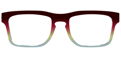 The Cherry to Frosted Mint Gradient - Front Top Thumbnail - Pair Eyewear