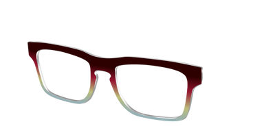 The Cherry to Frosted Mint Gradient - Angle Top Thumbnail - Pair Eyewear