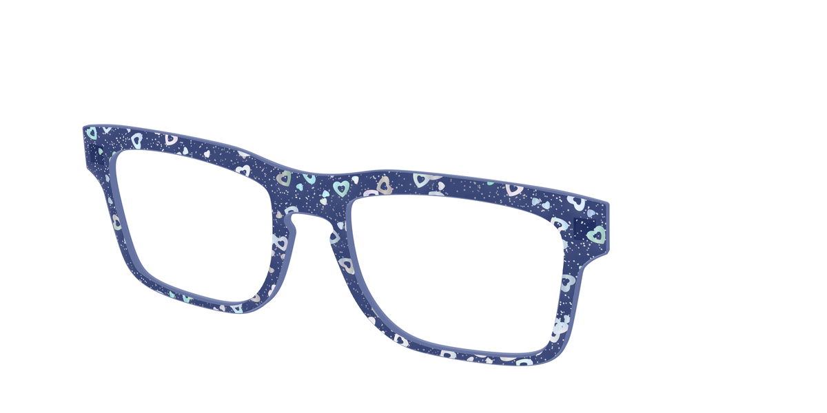 The Denim Heart Glitter Crystal - Angle Top Image - Pair Eyewear