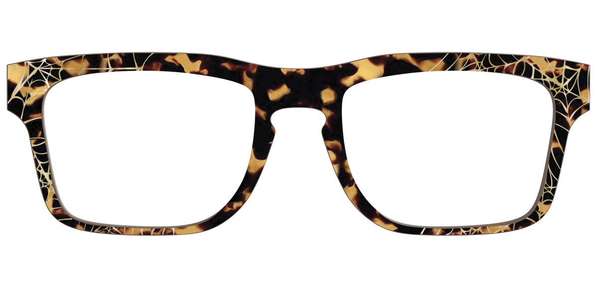 The Haunted Tortoise with Gold Foil Webs - Front Top Image - Pair Eyewear