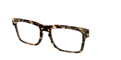 The Haunted Tortoise with Gold Foil Webs - Angle Top Thumbnail - Pair Eyewear