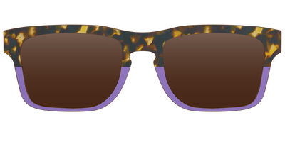The Polarized Lavender Tortoise Split Sun Top - Front Top Thumbnail - Pair Eyewear
