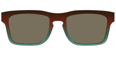 The Polarized Mahogany to Juniper Woodgrain Sun Top - Front Top Thumbnail - Pair Eyewear