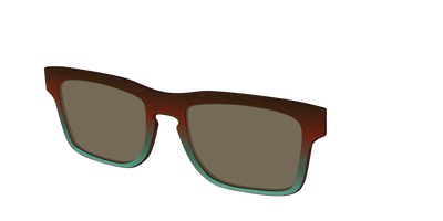 The Polarized Mahogany to Juniper Woodgrain Sun Top - Angle Top Thumbnail - Pair Eyewear