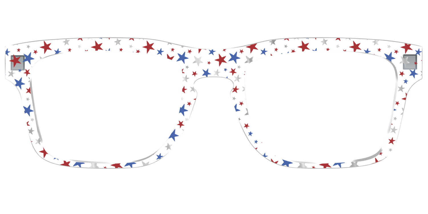 The Multi Stars Crystal with Silver Foil - Front Top Image - Pair Eyewear