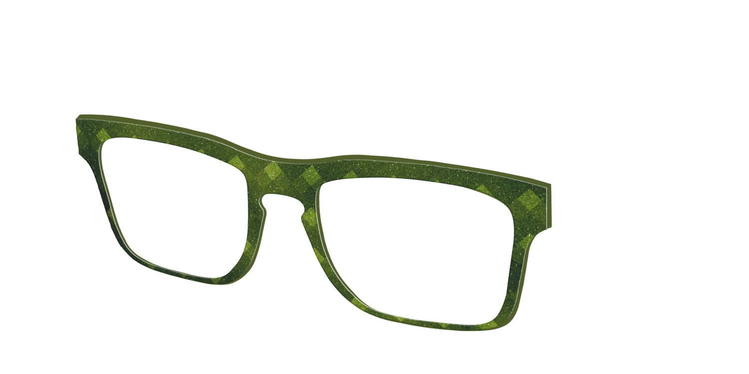 The Olive Geo - Angle Top Image - Pair Eyewear